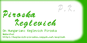 piroska keglevich business card